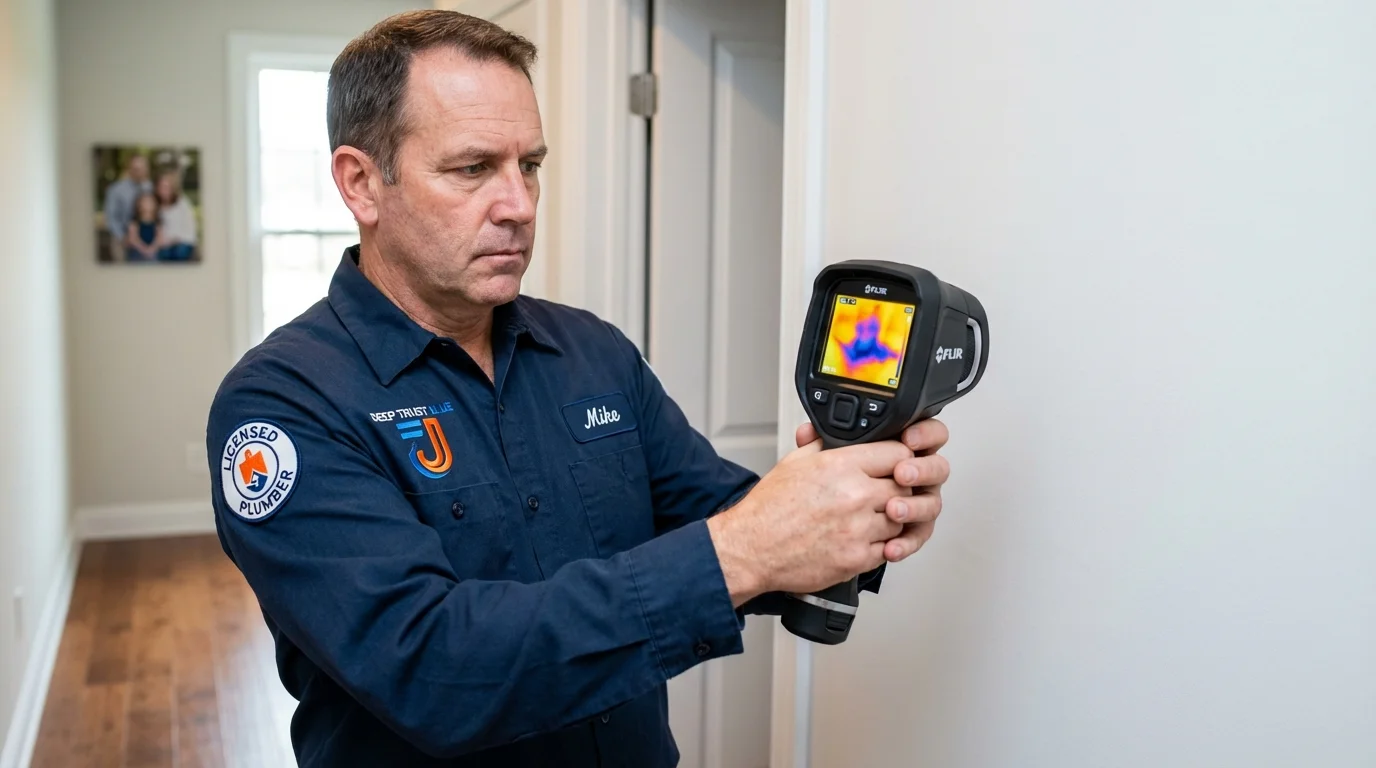 Thermal imaging leak detection by Johns Plumbing LLC in Pine Island